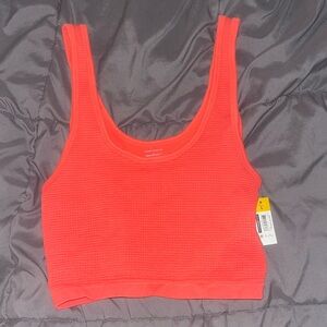NWT orange super soft and comfy tank/bra top